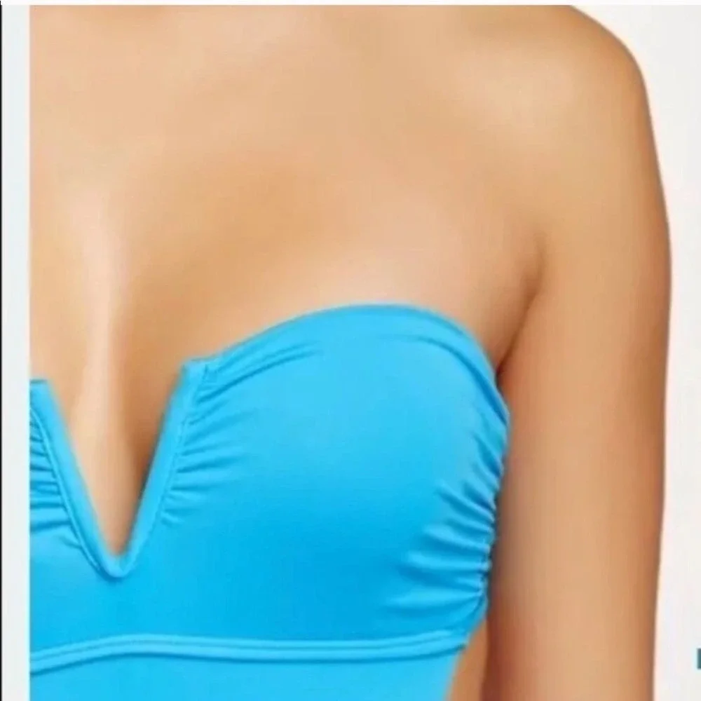 Frankie's Bikinis One Piece Blue‎ Bathing Suit